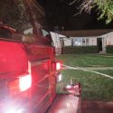 Flames tear through three Pontiac mobile homes