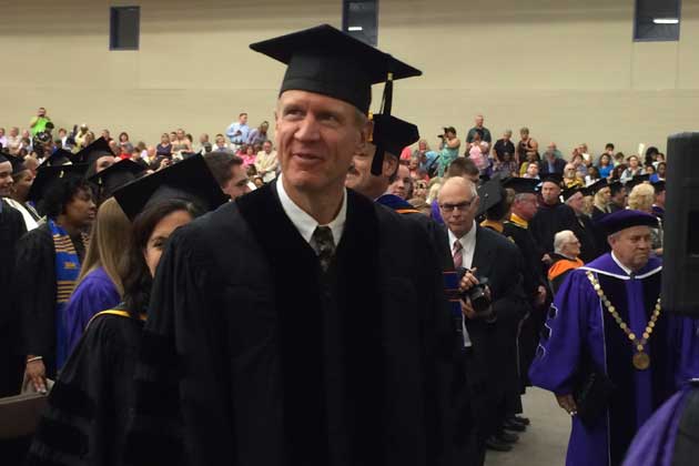 Bruce Rauner at commencement