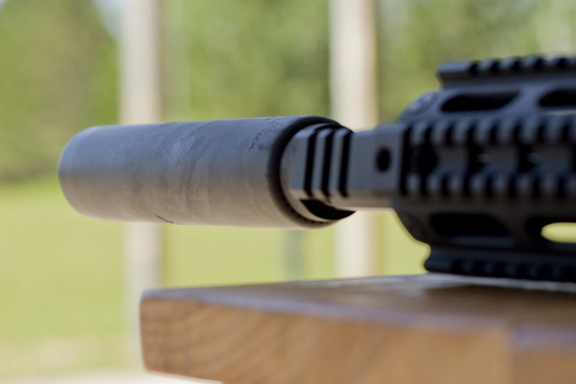 Gun with silencer