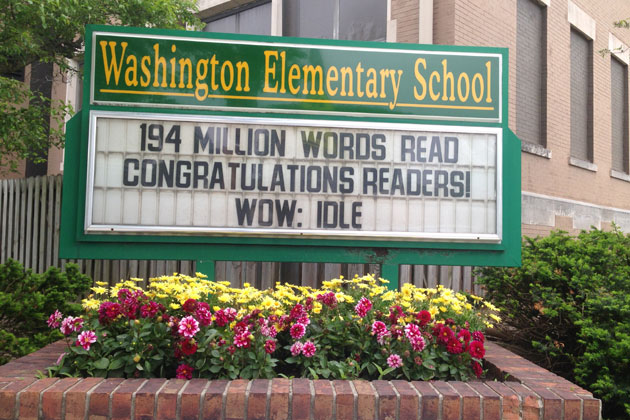 Students at Washington Elementary have surpassed the 150 million word goal. (WJBC file photo)
