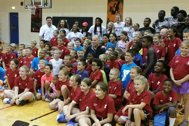 Doug Collins and YMCA kids