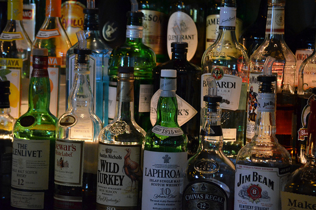 Liquor bottles