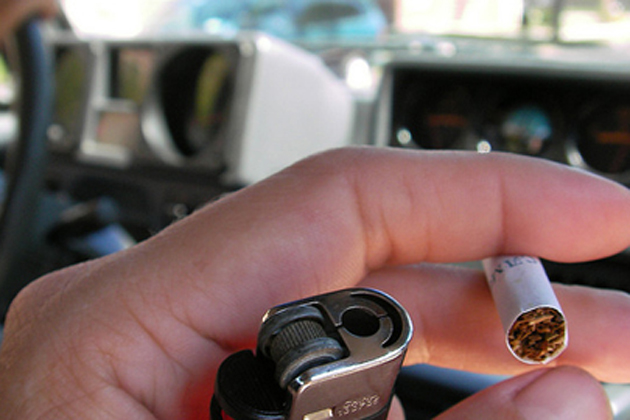 smoking and driving