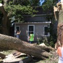 Rauner surveys tornado damage in Delavan