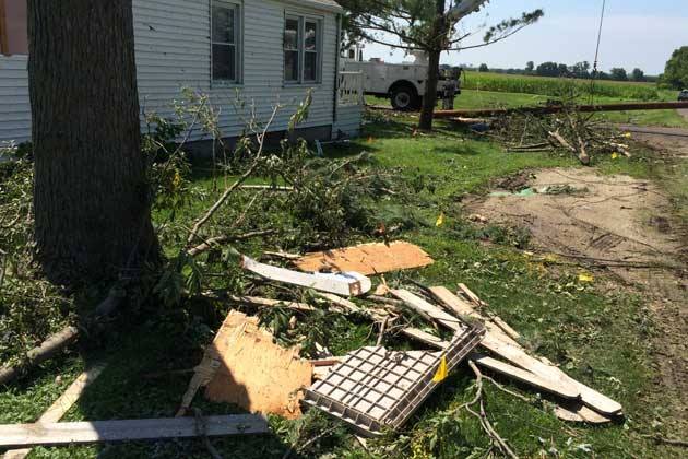 Tornado damage