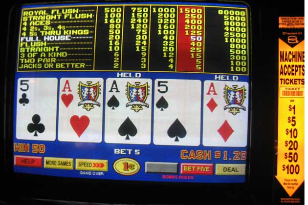 video poker machine