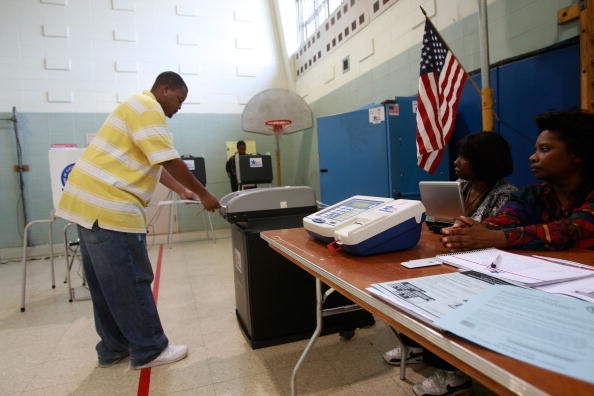 Voter at Polls