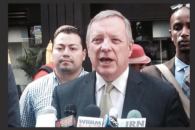 U.S. Sen. Dick Durbin (D-Ill.) says 35 senators will support the Iran nuclear deal. (John Gregory/Illinois Radio Network)