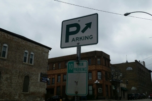 Downtown Parking Sign