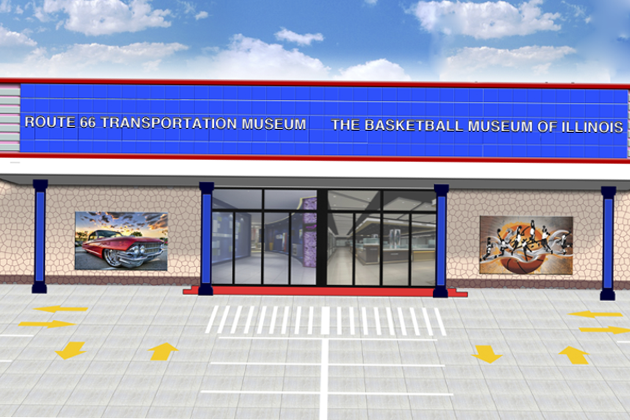Plans and fundraising are in full swing for the Illinois Basketball Coaches Association Hall of Fame and Museum in the former K-Mart building in Pontiac. (Photo courtesy Illinois Basketball Coaches Association)