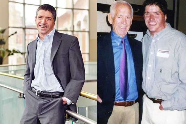 John O'Leary credits Jack Buck (center) with helping to save his life after he was badly burned in a fire as a child. (Photo courtesy Byrne PR)