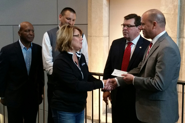 Collins endowment check