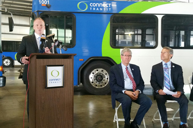 Connect Transit General Manager Andrew Johnson addressed the various obstacles the bus system faces in the next month. (WJBC File Photo)