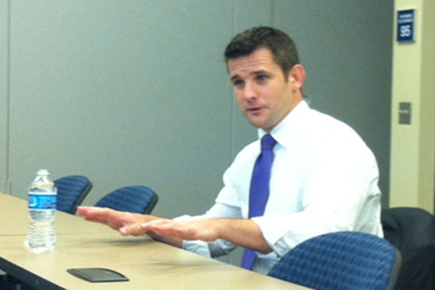 U.S. Rep. Adam Kinzinger wants to hand deliver a 'thank you' to military veterans during the holiday season. (WJBC File Photo)