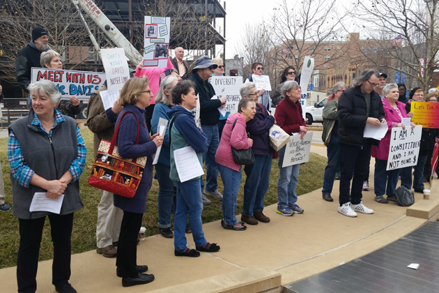 Davis Rally in Uptown