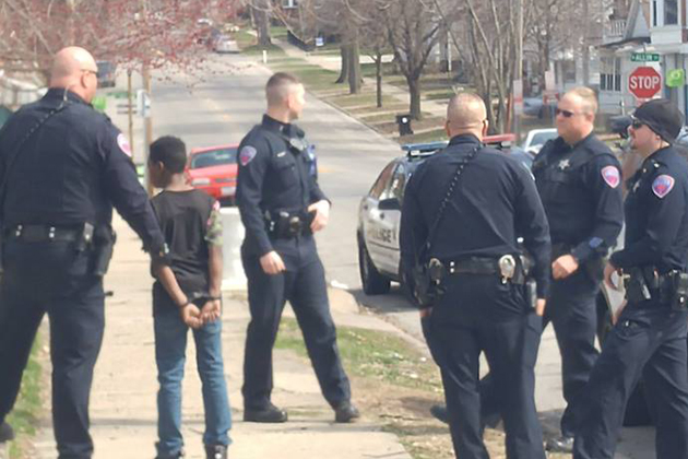 10 year old in cuffs